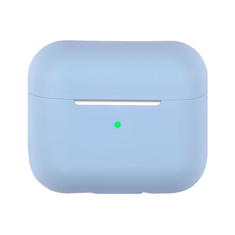 For AirPods 3 Solid Color Bluetooth Earphone Silicone Protective Case Cover - Sky Blue