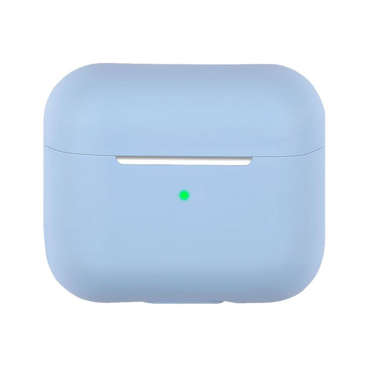 For AirPods 3 Solid Color Bluetooth Earphone Silicone Protective Case Cover - Sky Blue