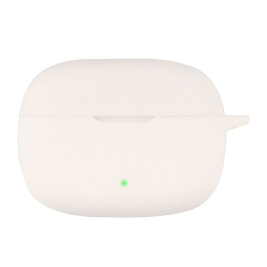 For JBL Wave 200 TWS Bluetooth Earphone Protective Case Soft Silicone Headphone Charging Bin Shell with Buckle - White