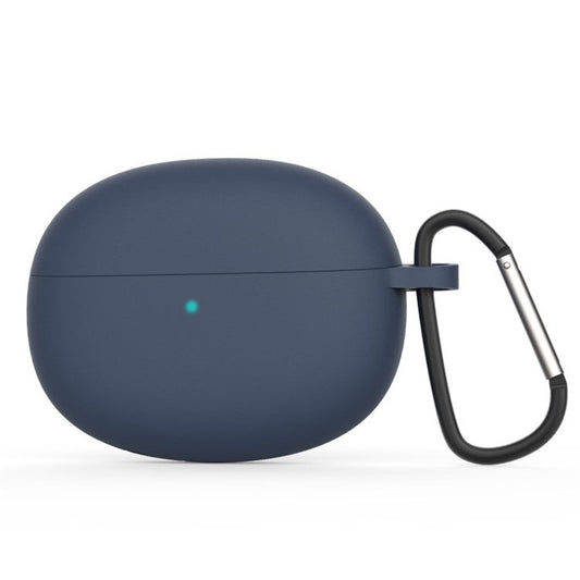 For Xiaomi Buds 3 Pro Soft Silicone Protective Case Bluetooth Earphone Dustproof Cover with Anti-lost Buckle - Blue