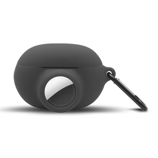 For Beats Studio Buds + AirTag 2 in 1 Protective Case Cover Portable Earbuds Soft Silicone Protector with Keychain - Black
