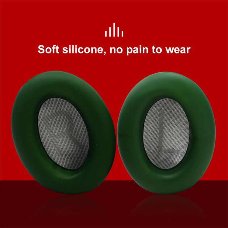 For Bose QuietComfort 35 II 1 Pair Silicone Case Headphone Ear Pads Protective Cover - White