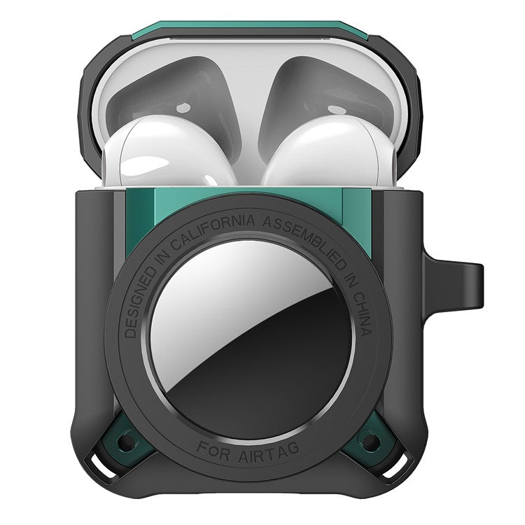 For Apple AirPods with Charging Case (2016)/(2019) / AirPods with Wireless Charging Case (2019) + for AirTag 2-in-1 Anti-drop Protective Cover Case - Light Yellow