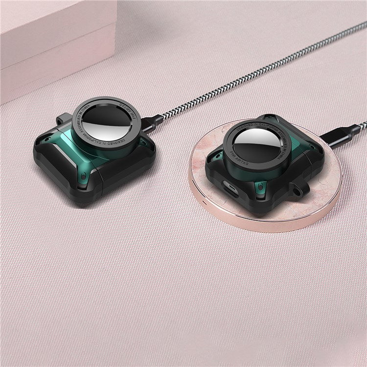 For Apple AirPods with Charging Case (2016)/(2019) / AirPods with Wireless Charging Case (2019) + for AirTag 2-in-1 Anti-drop Protective Cover Case - Yellow