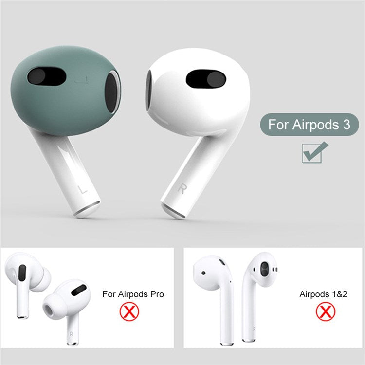For Apple AirPods 3 + for AirTag 2-in-1 Silicone Protective Cover Drop-proof Dust-proof Case with Carabiner and Ear Caps - Red