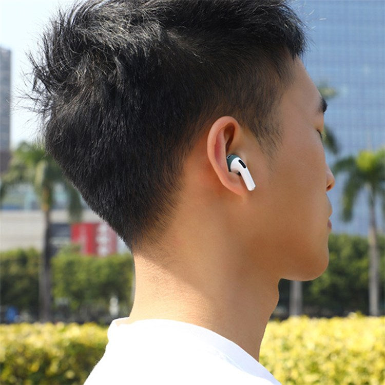 For Apple AirPods 3 + for AirTag 2-in-1 Silicone Protective Cover Drop-proof Dust-proof Case with Carabiner and Ear Caps - Mint Green