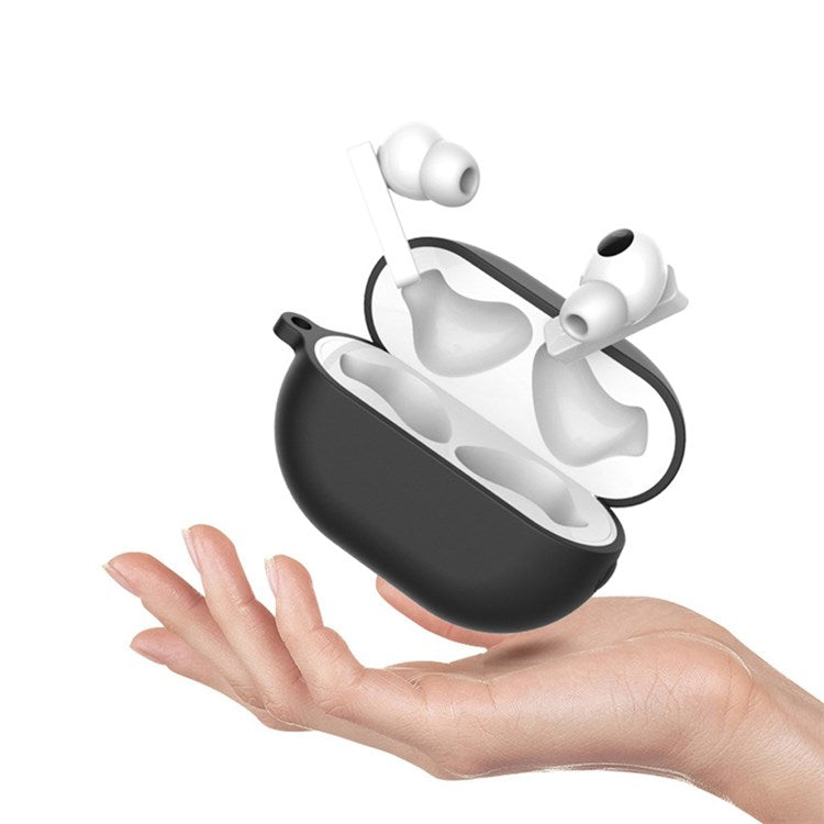 3Pcs/Set For Huawei Freebuds Pro Case Set Earbuds Soft Silicone Protective Kit with Neck Strap/Carabiner - White