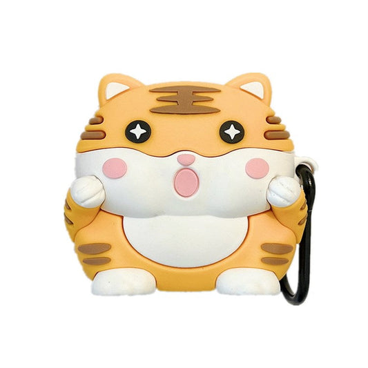 For Apple AirPods Pro Bluetooth Earbuds Case Cartoon Tiger Soft Silicone Protective Cover