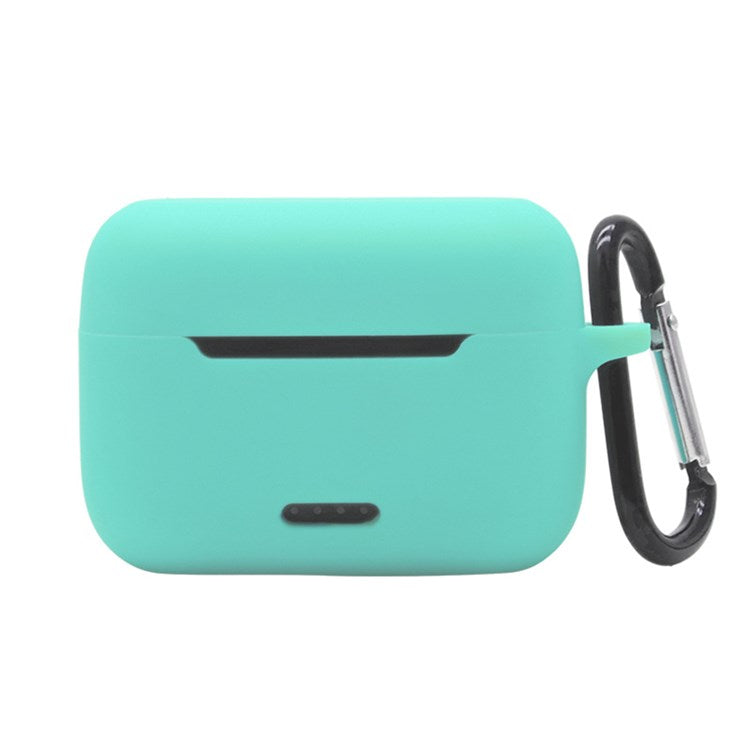 Anti-fall Silicone Case for TOZO NC2 Wireless Bluetooth Headphones Cover with Anti-lost Carabiner - Light Green