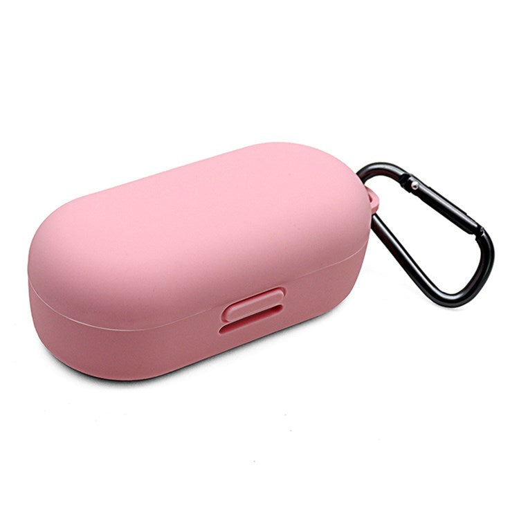 For Bose Sport Earbuds Bluetooth TWS Earphone Silicone Cover Drop-proof Case with Anti-lost Buckle - Pink