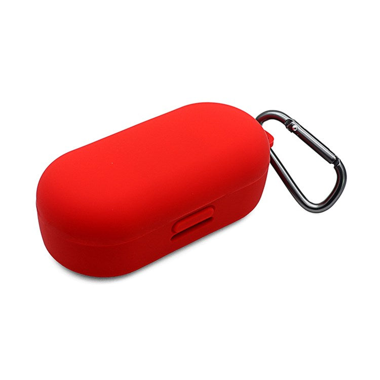 For Bose Sport Earbuds Bluetooth TWS Earphone Silicone Cover Drop-proof Case with Anti-lost Buckle - Red