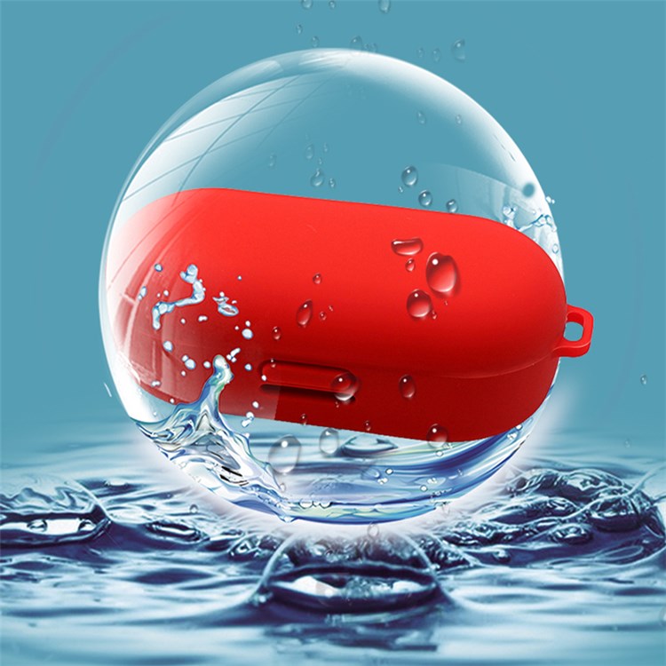 For Bose Sport Earbuds Bluetooth TWS Earphone Silicone Cover Drop-proof Case with Anti-lost Buckle - Red