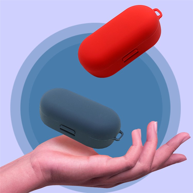 For Bose Sport Earbuds Bluetooth TWS Earphone Silicone Cover Drop-proof Case with Anti-lost Buckle - Red