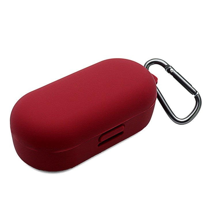 For Bose Sport Earbuds Bluetooth TWS Earphone Silicone Cover Drop-proof Case with Anti-lost Buckle - Wine Red