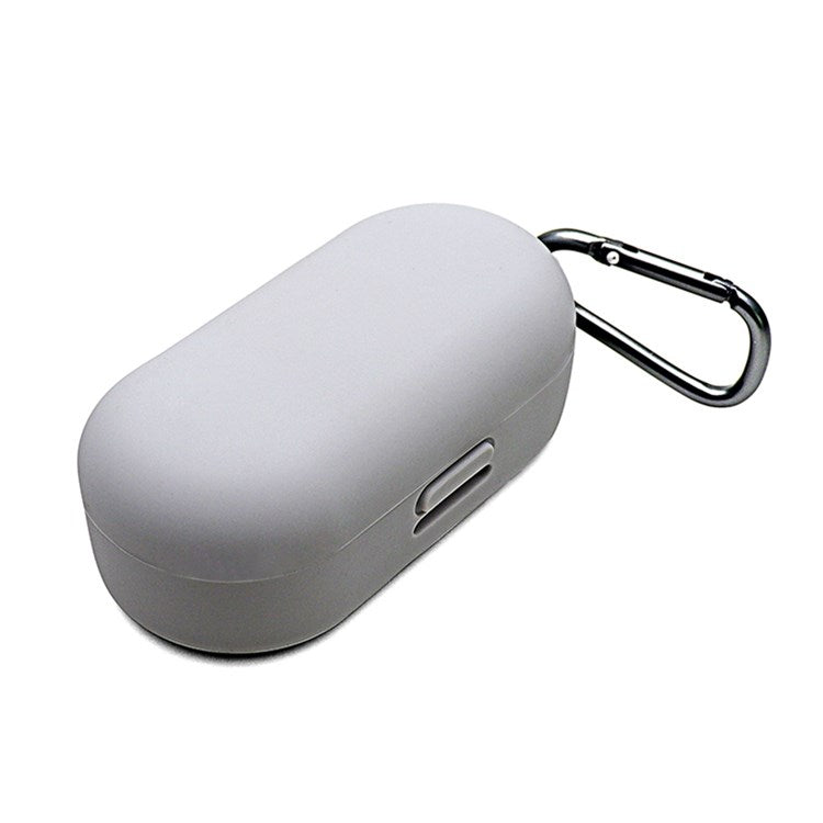 For Bose Sport Earbuds Bluetooth TWS Earphone Silicone Cover Drop-proof Case with Anti-lost Buckle - Grey