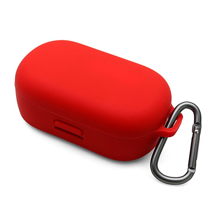 For Bose QuietComfort Earbuds Silicone Cover Bluetooth TWS Earphone Protective Sleeve Case with Anti-lost Buckle - Red