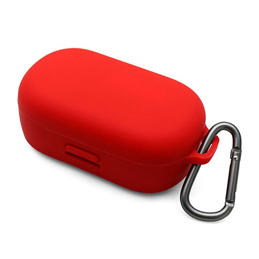 For Bose QuietComfort Earbuds Silicone Cover Bluetooth TWS Earphone Protective Sleeve Case with Anti-lost Buckle - Red