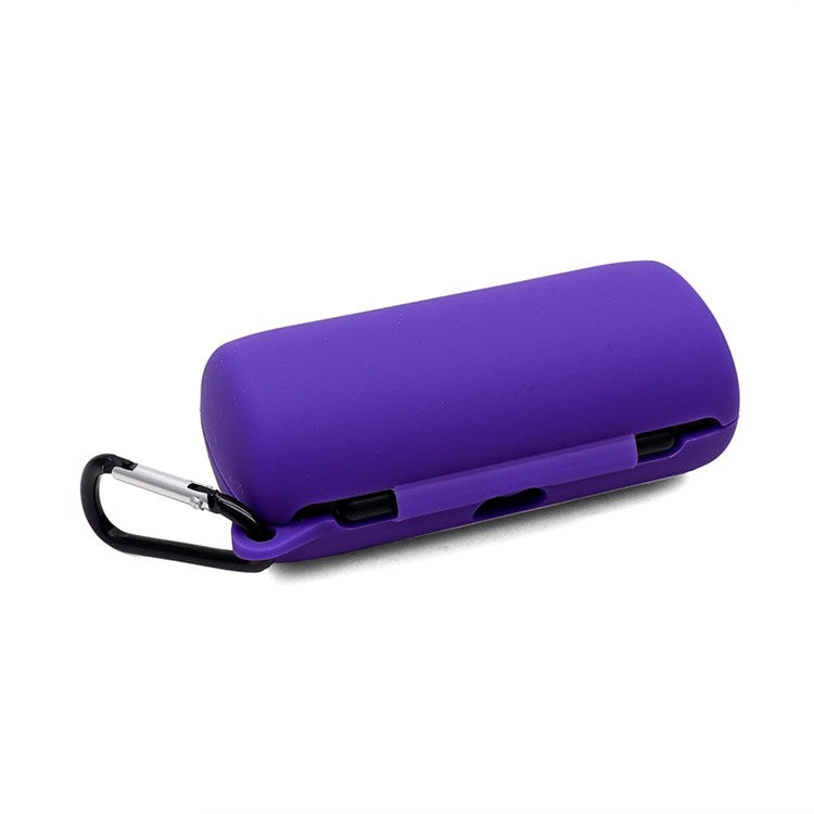 For Bose SoundSport Free TWS Bluetooth Earphone Silicone Case Anti-drop Protective Cover with Anti-lost Buckle - Purple