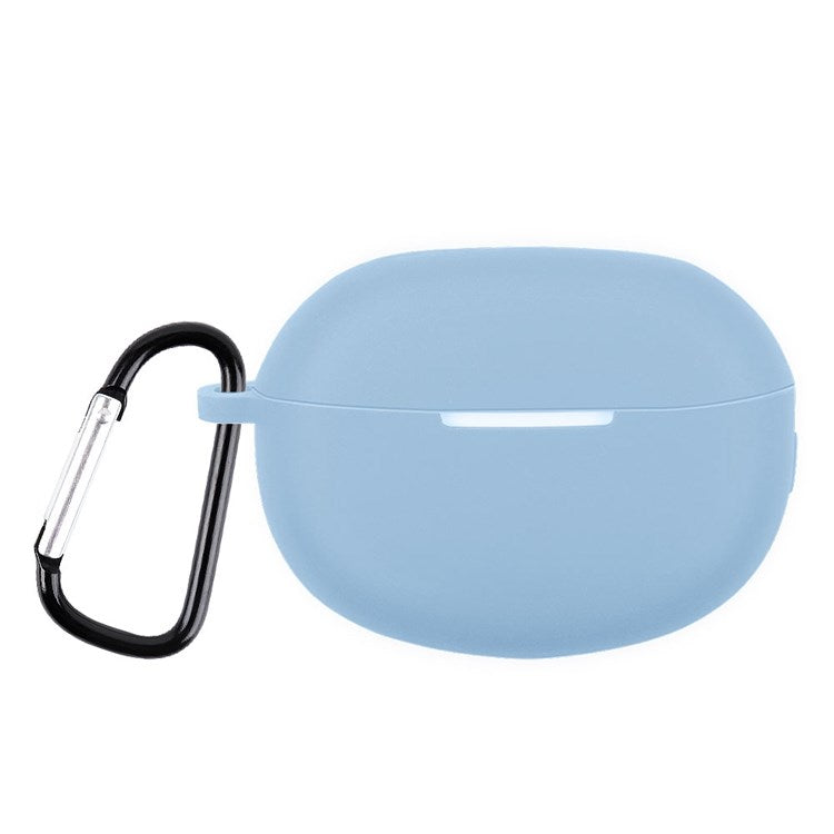 For Realme Buds Air 3 Soft Silicone Shockproof Anti-fall Bluetooth Earphone Protective Case Shell with Buckle - Sky Blue