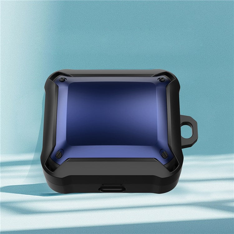 For Sony LinkBuds WF-L900 Protective Case Shockproof Earphone Shell Cover with Hook - Black/Blue