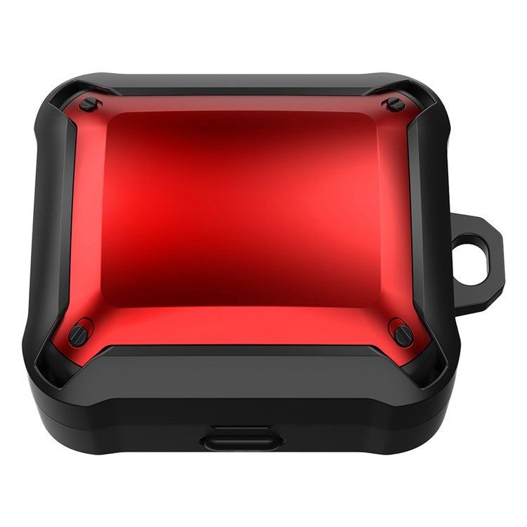 For Sony LinkBuds WF-L900 Protective Case Shockproof Earphone Shell Cover with Hook - Black/Red