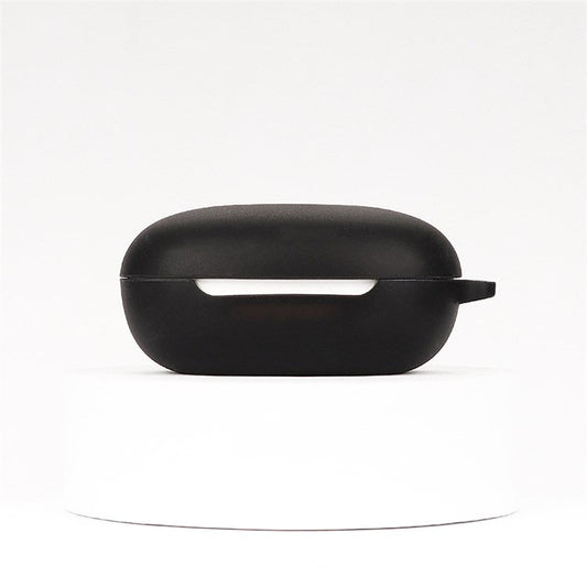 For JBL FREE II Bluetooth Wireless Earphone Silicone Case Drop-proof Charging Box Cover Protector with Anti-loss Hook - Black