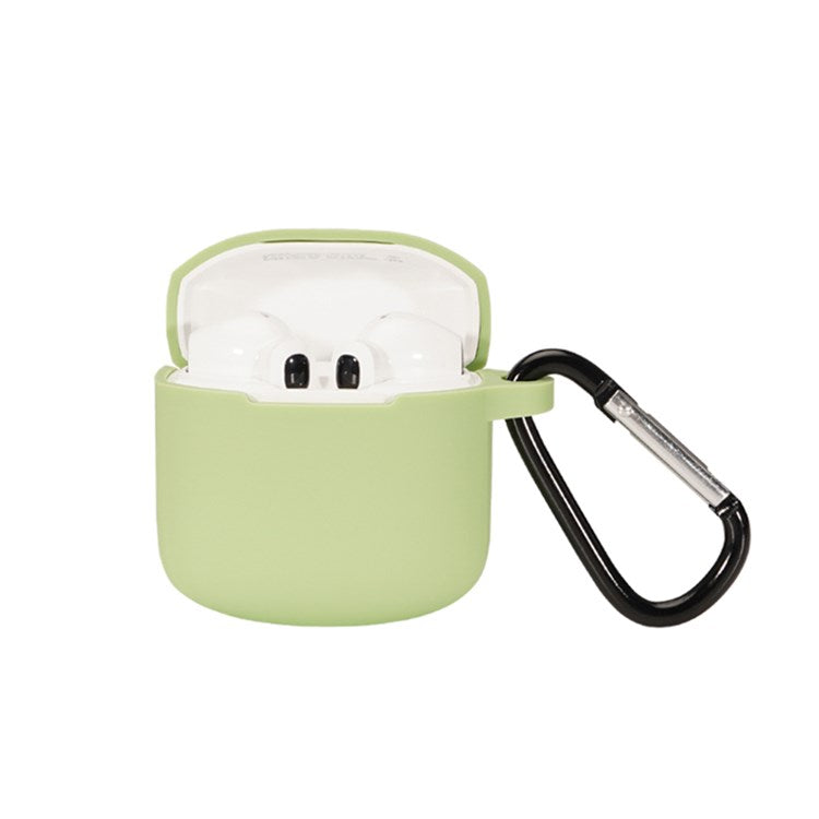 For Edifier LolliPods Mini TWS Bluetooth Earphone Silicone Cover Drop-proof Case with Anti-lost Buckle - Light Green