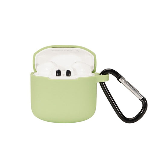 For Edifier LolliPods Mini TWS Bluetooth Earphone Silicone Cover Drop-proof Case with Anti-lost Buckle - Light Green