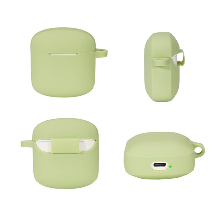 For Edifier LolliPods Mini TWS Bluetooth Earphone Silicone Cover Drop-proof Case with Anti-lost Buckle - Light Green