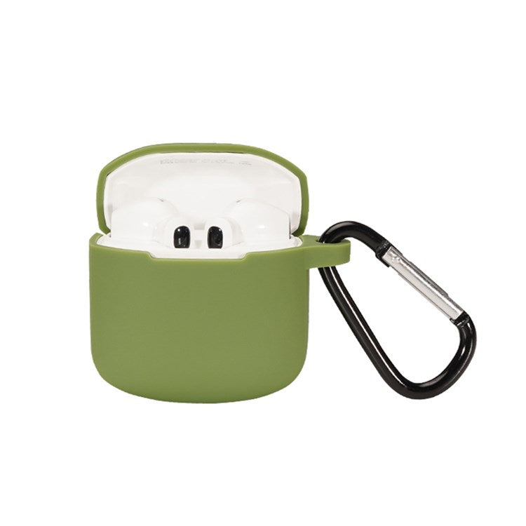 For Edifier LolliPods Mini TWS Bluetooth Earphone Silicone Cover Drop-proof Case with Anti-lost Buckle - Green