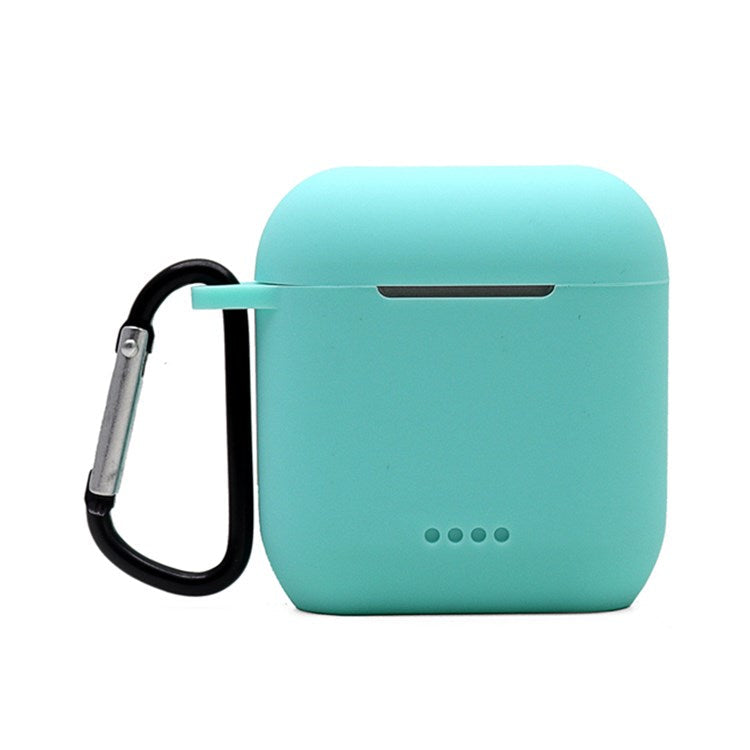 Bluetooth Earphone Protective Case for TOZO T6, Soft Silicone Charging Box Anti-drop Cover Shell with Anti-loss Buckle - Green