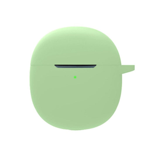 For vivo TWS Air Earphone Silicone Case Earbuds Charging Box Protective Cover with Hanging Buckle - Matcha Green