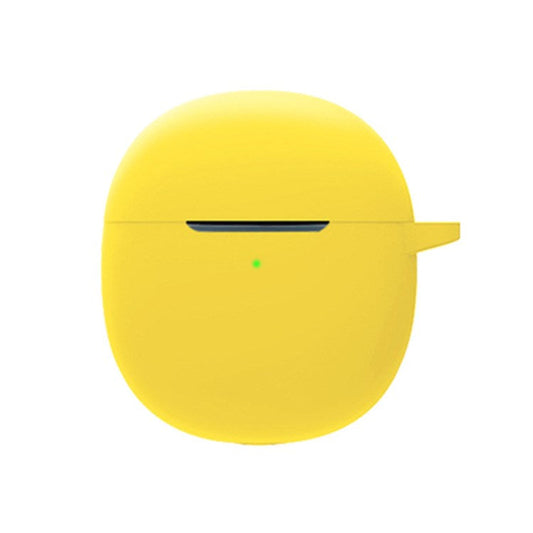 For vivo TWS Air Earphone Silicone Case Earbuds Charging Box Protective Cover with Hanging Buckle - Yellow