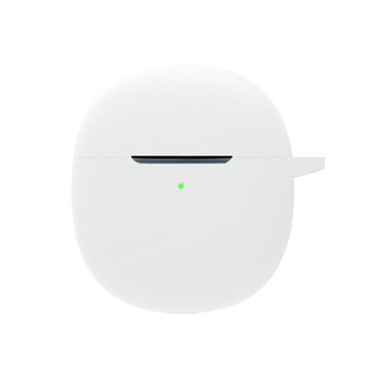 For vivo TWS Air Earphone Silicone Case Earbuds Charging Box Protective Cover with Hanging Buckle - White
