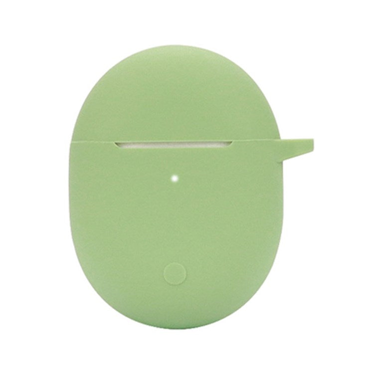 Dust-proof Earphone Silicone Case for Redmi Buds 4, Bluetooth Earbuds Charging Box Anti-scratch Cover with Hanging Buckle - Matcha Green