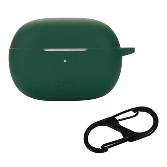 For Redmi Buds 4 Pro Earbuds Silicone Cover Bluetooth TWS Earphone Protective Sleeve Case with Anti-lost Buckle - Blackish Green