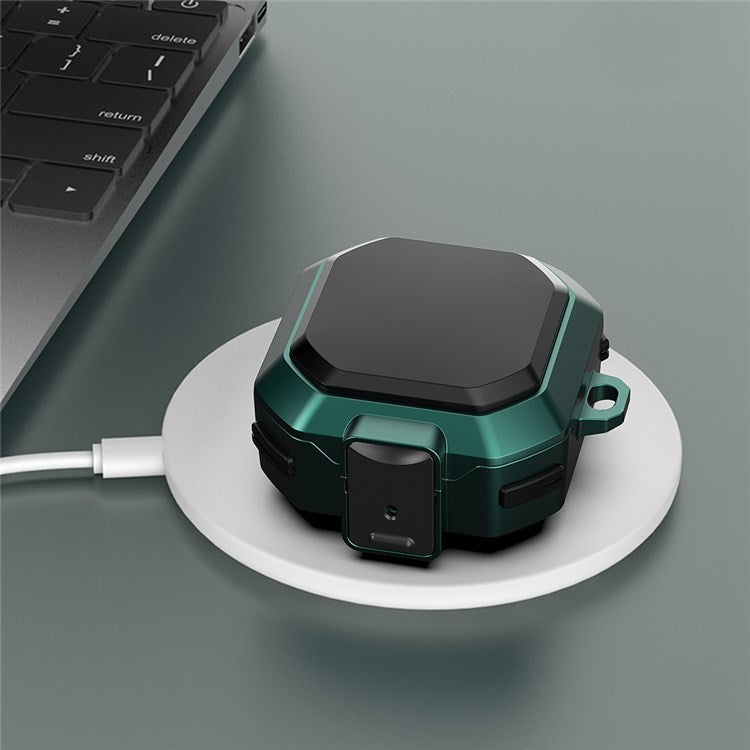 For Samsung Galaxy Buds2/Buds Live/Buds Pro Protective Case TPU + PC Earbuds Case Protector Shockproof Portable Earphone Charging Case Cover with Buckle/Closure - Black