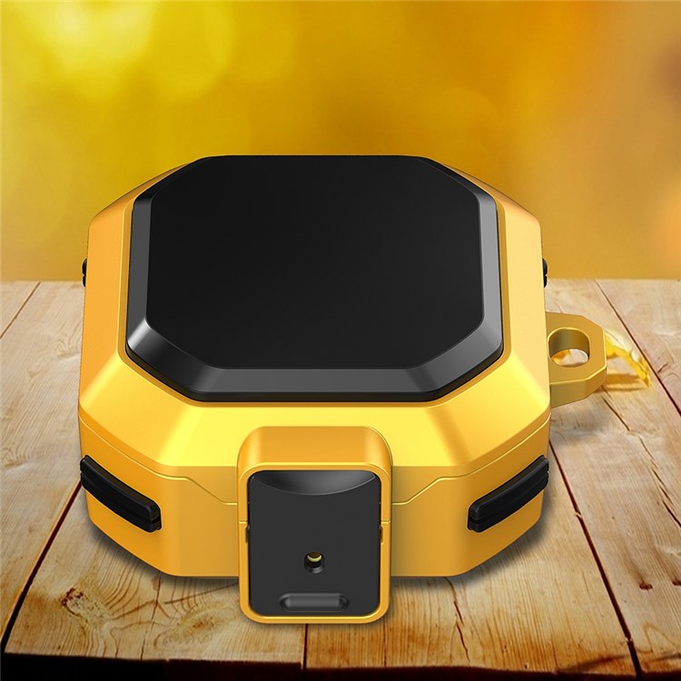 For Samsung Galaxy Buds2/Buds Live/Buds Pro Protective Case TPU + PC Earbuds Case Protector Shockproof Portable Earphone Charging Case Cover with Buckle/Closure - Yellow