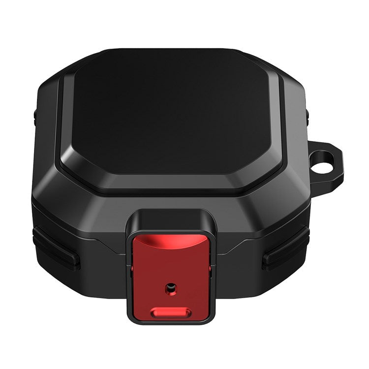 For Samsung Galaxy Buds2/Buds Live/Buds Pro Protective Case TPU + PC Earbuds Case Protector Shockproof Portable Earphone Charging Case Cover with Buckle/Closure - Black / Red