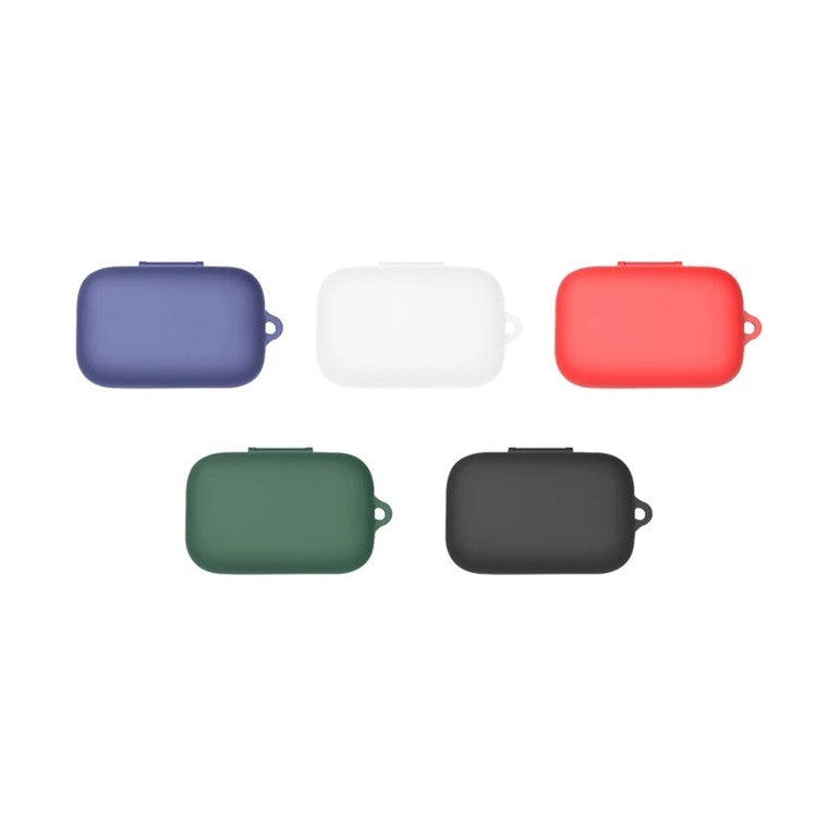 For Sennheiser Momentum True Wireless 3 Silicone Case Bluetooth Earphone Protective Cover with Anti-lost Buckle - White