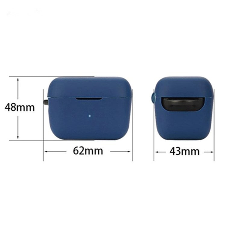 For Sennheiser CX200TW1-SPORT Silicone Cover Bluetooth TWS Earphone Protective Sleeve Case with Anti-lost Buckle - Dark Blue
