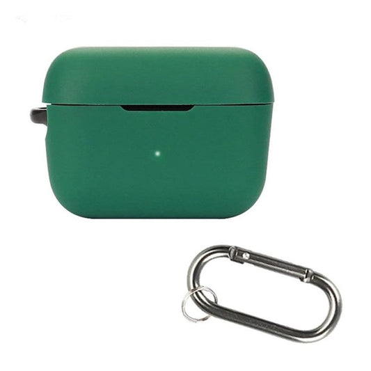 For Sennheiser CX200TW1-SPORT Silicone Cover Bluetooth TWS Earphone Protective Sleeve Case with Anti-lost Buckle - Blackish Green