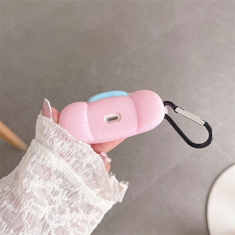 For Apple AirPods 3 Cute Piggy with Bottle Silicone Earphone Case Charging Box Anti-fall Cover Protector with Hook