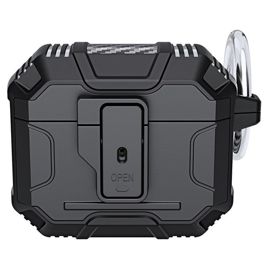 For Apple AirPods 3 Protective Case Soft TPU+PC Earbuds Charging Case Cover - Black