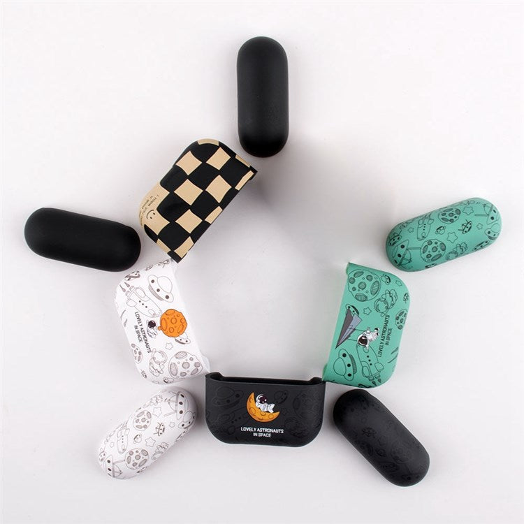 For Apple AirPods 3 TPU Water Transfer Printing Earphone Charging Case Shockproof Protective Cover - Checker