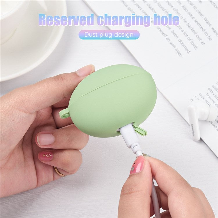 For Huawei FreeBuds 5i Bluetooth Earphone Silicone Protective Case Anti-drop Cover - Grey