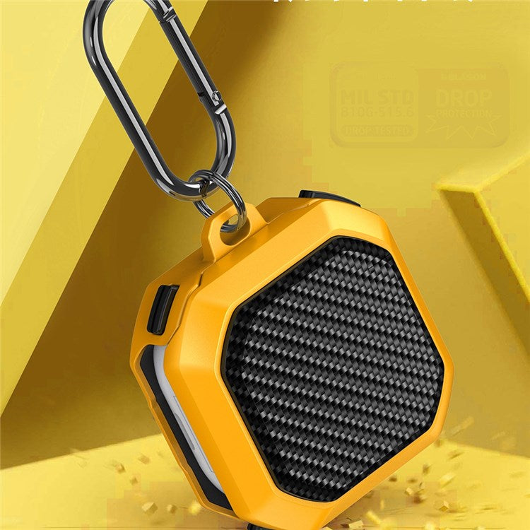 For Samsung Buds Live / Buds2 / Buds 2 Pro  / Buds Pro Anti-Drop Case Thunder Carbon Fibre Texture Earbuds Charging Case Cover Soft TPU+PC Protector - Yellow