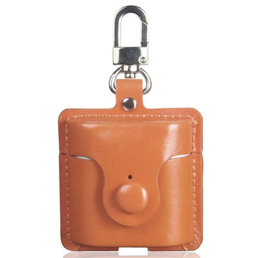 For Xiaomi Redmi Buds 3 Bluetooth Earphone Oil Texture PU Leather Protective Cover Anti-drop Sleeve - Brown