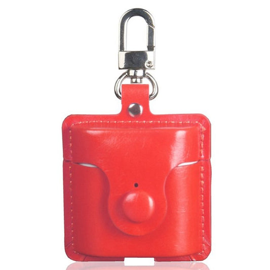 For Xiaomi Redmi Buds 3 Bluetooth Earphone Oil Texture PU Leather Protective Cover Anti-drop Sleeve - Red