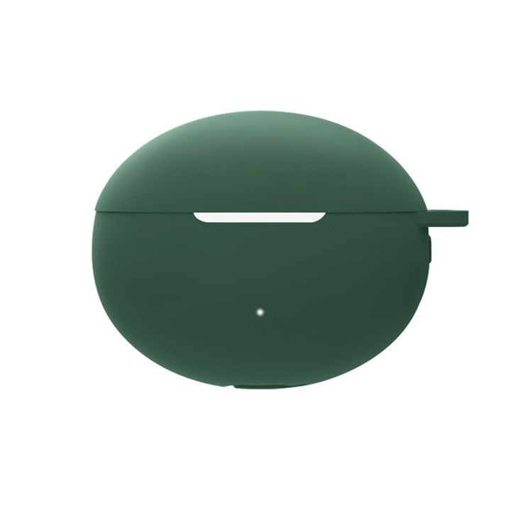 For Huawei FreeBuds 5i Bluetooth Earphone Silicone Case Anti-drop Anti-scratch Protective Cover with Anti-lost Buckle - Matcha Green